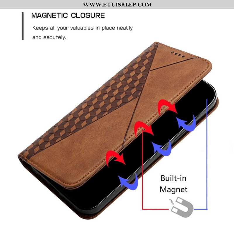 Etui Na Telefon do Xiaomi Redmi Note 10 Pro Etui Folio Efekt Geo Skóry